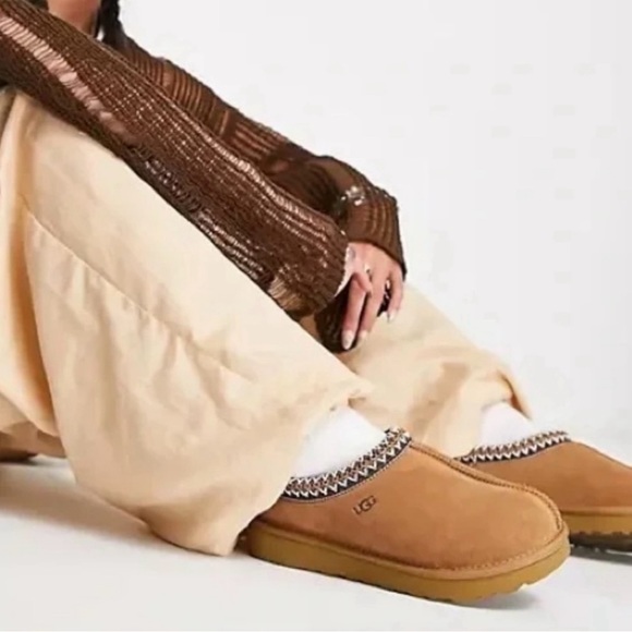 NEW UGG Tasman Chestnut Womens Slipper Size 9 Sheepskin Suede 100% Authentic - Picture 3 of 10